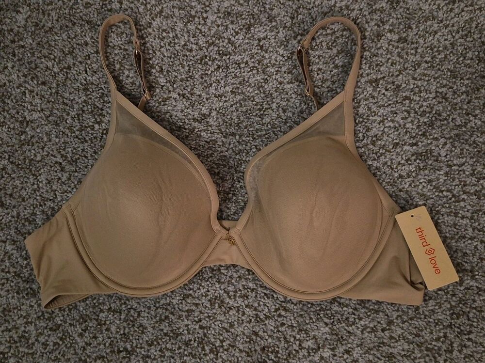 Nwt Thirdlove 24/7 Classic Uplift Plunge Bra Nude Tan 40B